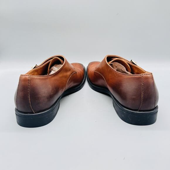 Donald J Pliner Shoes Mens 10.5 Brown Leather Double Monk Strap Dress Classic main image 5